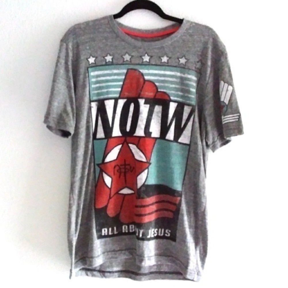 Not of this world made in USA all about Jesus tee